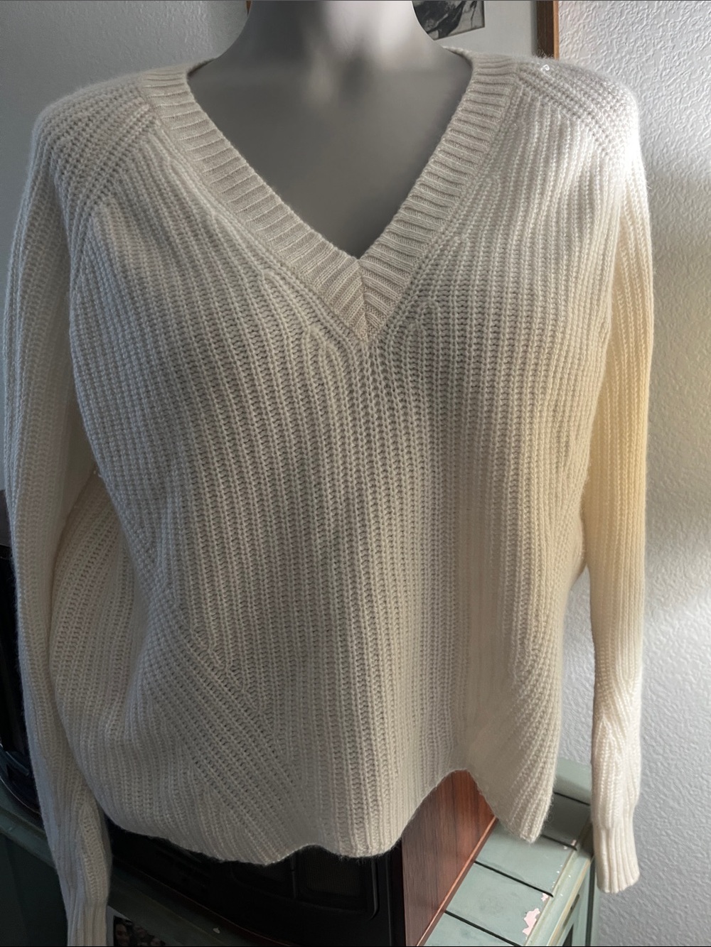 Women's Autumn PURE Cashmere Cream Sweater